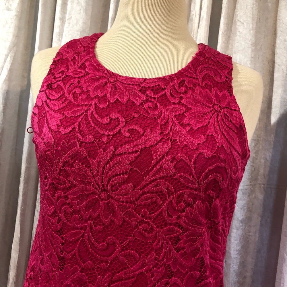 Spring lace overlay dress